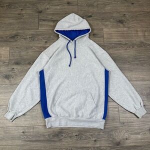 Vintage Badger Sport Sweatshirt Adult Large Gray Hoodie Pullover Heavyweight‎